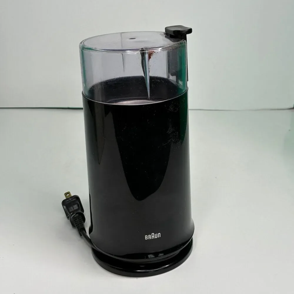 Vintage Braun KSM 2 Aromatic Coffee Grinder Black 2.5 oz Tested Working